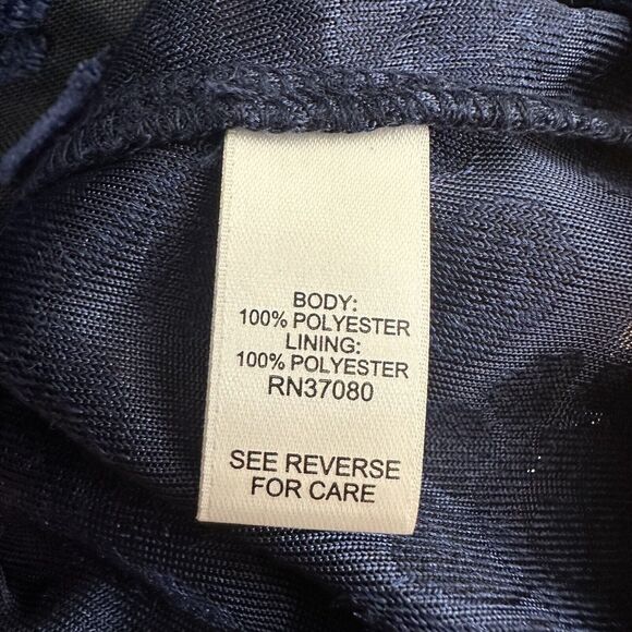 Cato Boho Semi Sheer Burnout Top Blue Peplum Layered Fairy Womens 14/16W - Picture 9 of 10